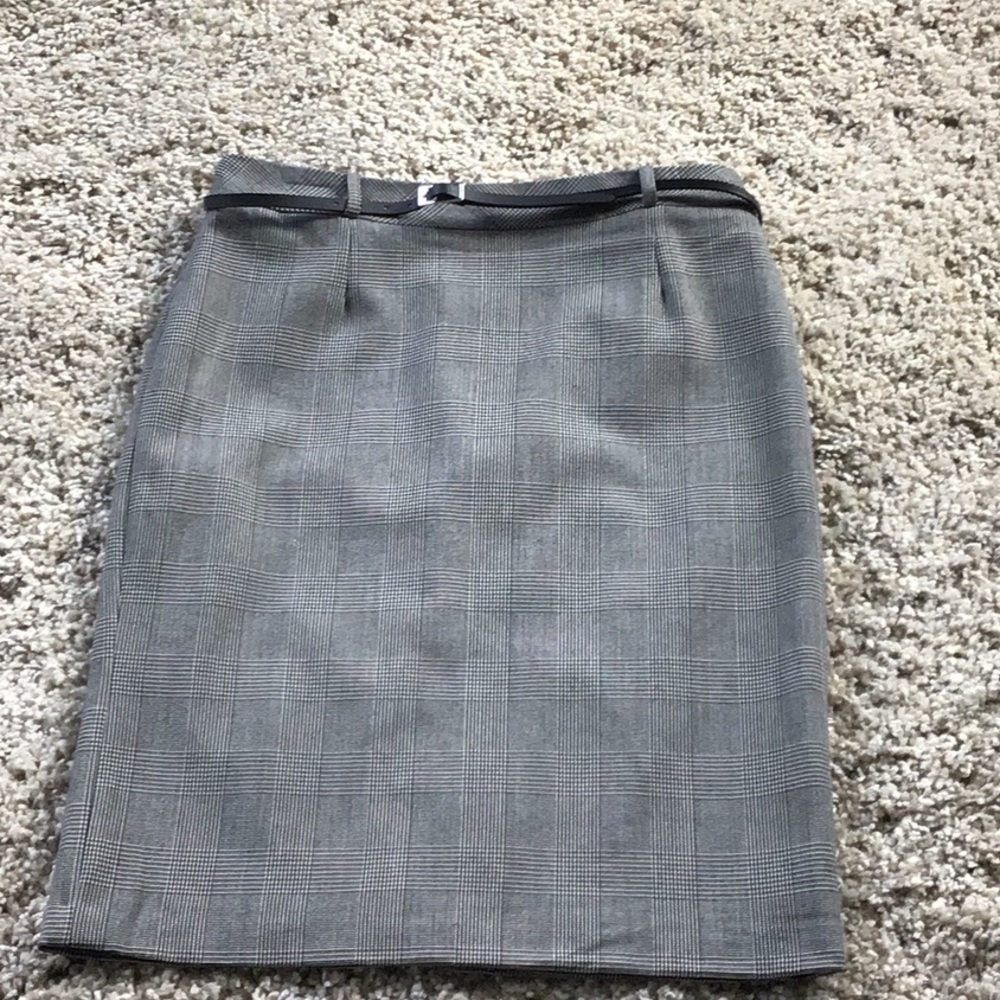 Gray glen plaid skirt